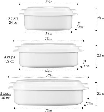 Reston Lloyd Microwave Cookware & Storage, Adjustable Vent on Lids Cookware Set, Multiple Sizes, Seafoam