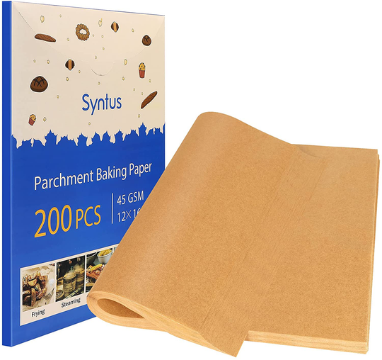 Parchment Paper Sheets Non-Stick Precut 12 x 16 Inch Unbleached Baking Papers for Cookies Steaming Bread Cup Cake Grilling Air Fryer