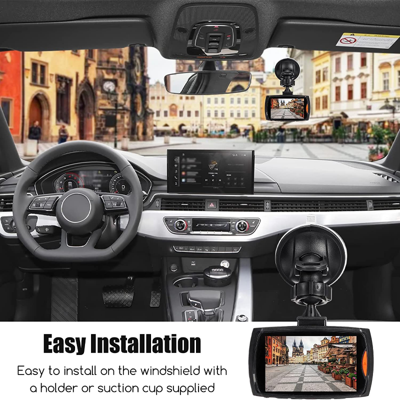 2.7" TPS Screen Dash Cam - Front and Rear with 170* Wide Angle