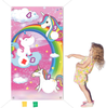 Ushinemi Bean Bag Toss Game for Kids, Unicorn Party Games for Kid Girls, Toss Game Banner with 3 Bean Bags, Indoor Outdoor Lawn Yard Games