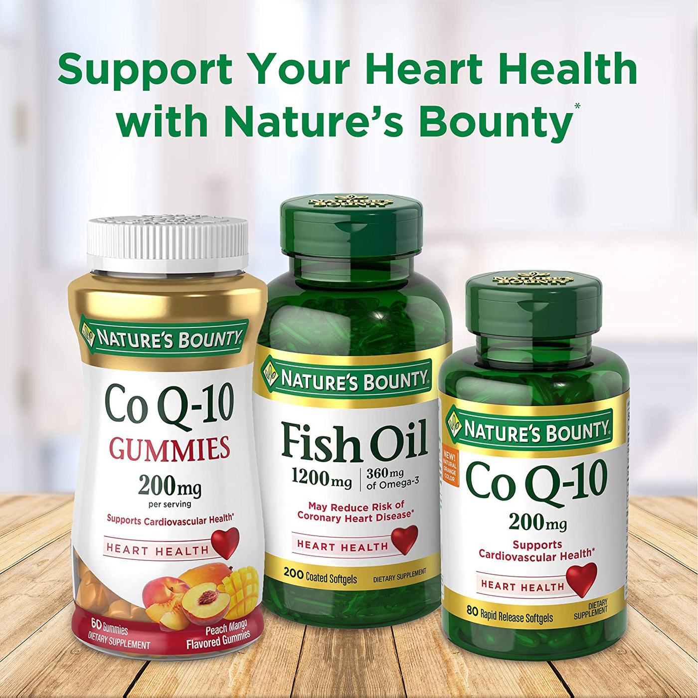 Nature’s Bounty Fish Oil, 1200mg, 360mcg of Omega-3, 200 Rapid Release Softgels