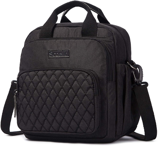 Scorlia Insulated Lunch Bag Thermal Backpack, 3 in 1 Convertible Lunch Tote with Side pockets for Women, Tall lunch Cooler Box with Drinks Holder for Girls, Kids, School, Office, Beach, Picnic, Black