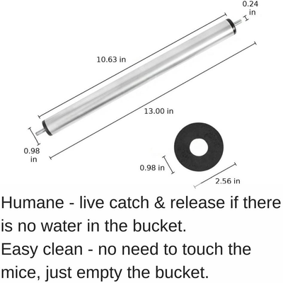 Odesos Mouse Trap, Live Catch and Release Bucket Spin Roller with an Original Ring for Mice Rats Rodents. Humane. Auto Rolling Reset. Safe for Children and Pets Works Outdoors and Indoors