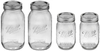 Ball Mason Regular Mouth Jars with Lids and Bands, Set of 4 Jars, Two 32oz Jars + Two 16oz Jars (Bundle Pack)
