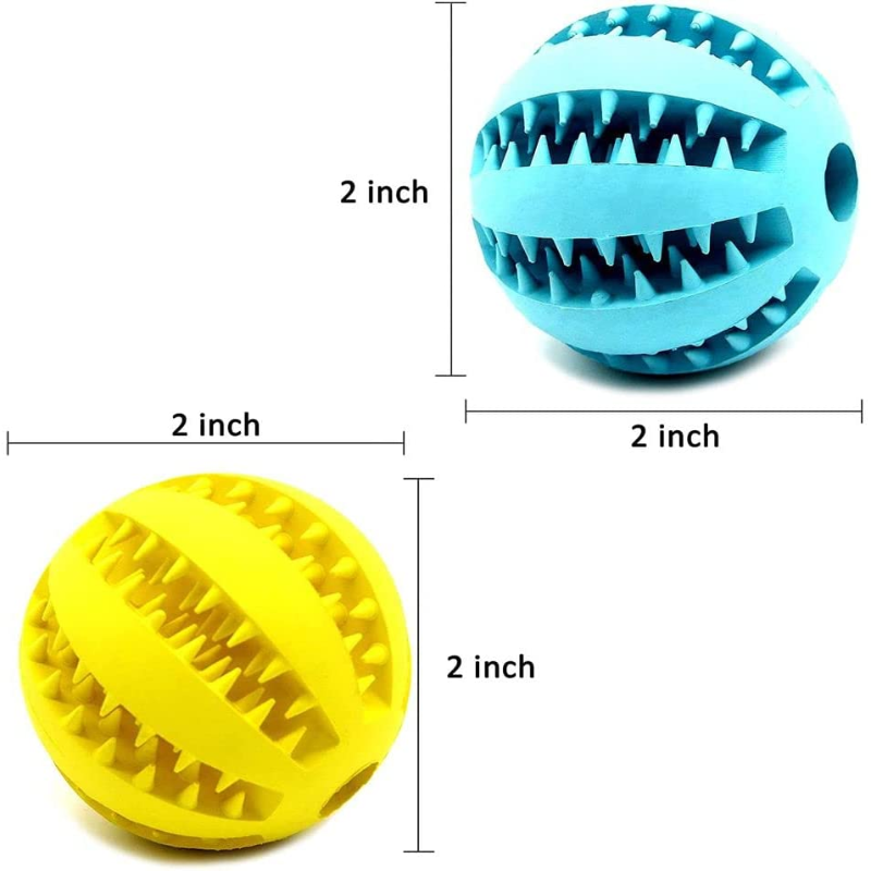 2 Pack Ball Toys for Dogs - Promotes Tooth Cleaning