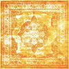 Unique Loom Sofia Collection Area Traditional Vintage Rug, French Inspired Perfect for All Home Décor, 8 Feet, Orange/Yellow