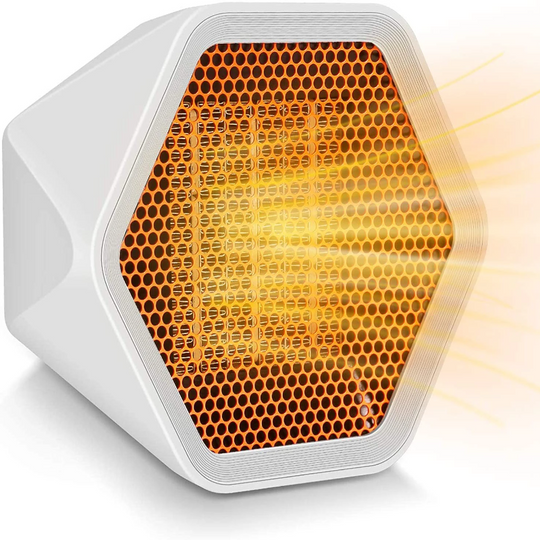 Electric Space Heater,1000W Small Heater Ceramic Space Heater with Overheat Protection,Heat Up in Minutes for Home Office Floor or Desktop