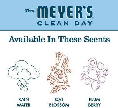 Mrs. Meyer's Clean Day Liquid Hand Soap, Cruelty Free and Biodegradable Hand Wash Formula Made with Essential Oils, Rain Water Scent, 12.5 oz - Pack of 3