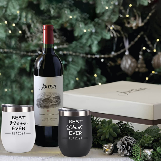 New Parents Tumbler Set (12oz, Black and White)