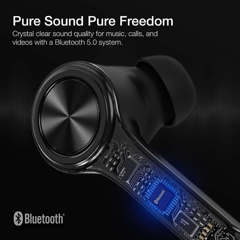 True Wireless Earbuds - Bluetooth 5.0 in-Ear Headphones - Compatible with iPhone & Android Phones