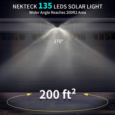 2 or 4 Pack LED Solar Motion Lights - 135 LEDs per Light