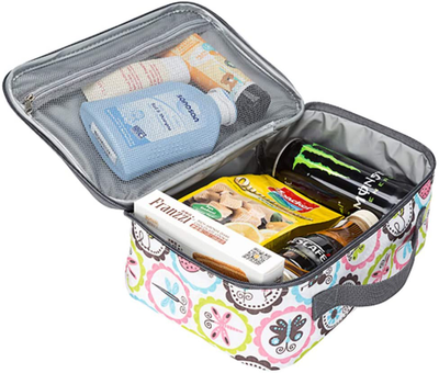 Insulated Lunch Box Bag Picnic Zipper Organizer Lunch Bag Tote for Girls and Boys - Fits Bento Boxes (Shark)