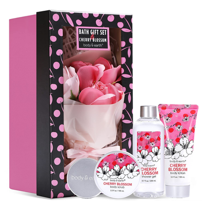 5 Piece Bath and Body Gift Set - Cherry Blossom Scent