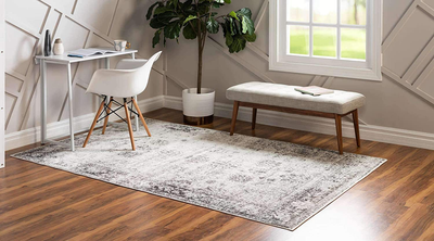 Unique Loom Sofia Collection Area Traditional Vintage Rug, French Inspired Perfect for All Home Décor, 4' 0 x 6' 0 Rectangular, Turquoise/Ivory