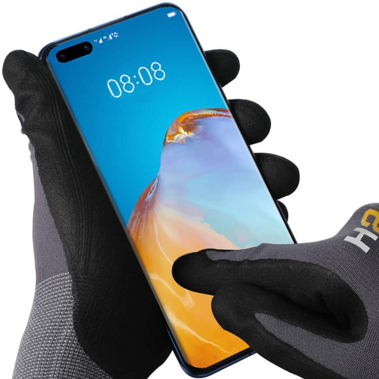 Men's Smart Touch Nitrile Work Gloves