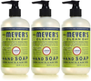 Mrs. Meyer's Clean Day Liquid Hand Soap, Cruelty Free and Biodegradable Hand Wash Formula Made with Essential Oils, Lemon Verbena Scent, 12.5 oz - Pack of 3