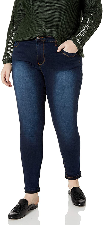 COVER GIRL Women's Perfect Mid Rise Comfy Skinny Jeans