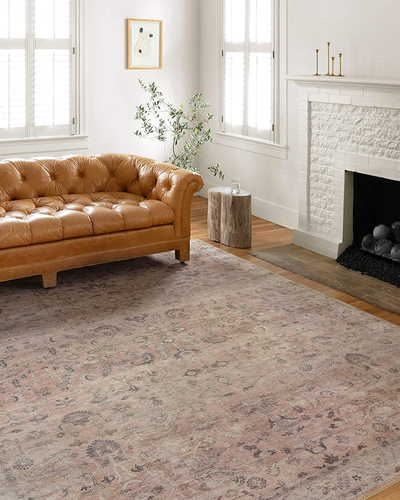 Loloi II Hathaway Collection HTH-06 Blush / Multi, Traditional Accent Rug, 2'-0" x 5'-0"