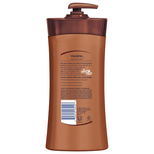 Vaseline Intensive Care Body Lotion, Cocoa Radiant, 20.3 Fl Oz (Pack of 3)