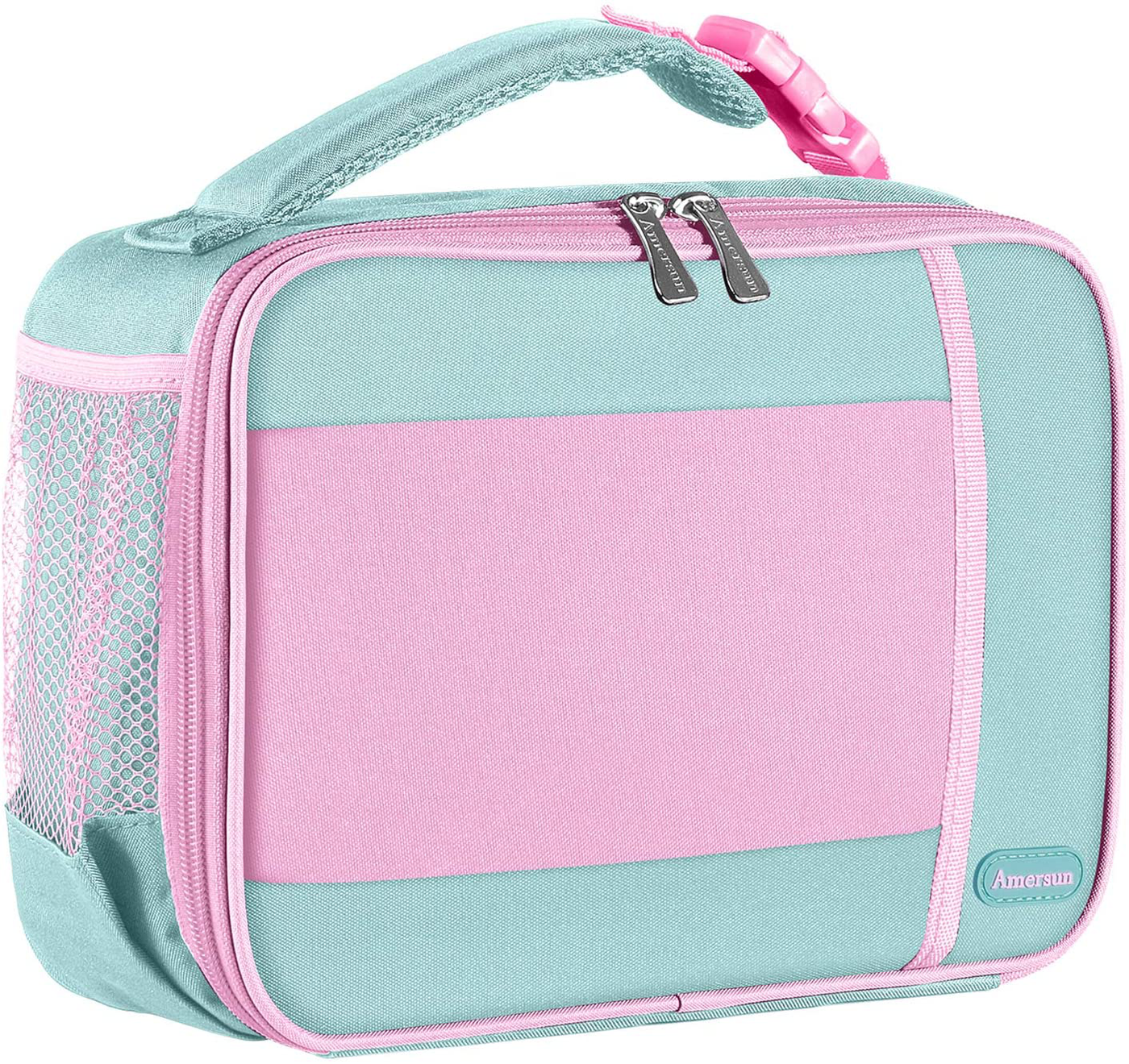 Kids Lunch Box with Supper Padded Inner Keep Food Cold Warm for Longer Time,Amersun Leak-proof Solid Insulated School Lunch Bag with Multi-Pocket for Teen Boys Girls,CPC Certified,Dinosaur