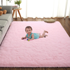 RUGICI Soft Fluffy Rug for Bedroom Living Room, Shag Area Rug for Kid Baby Room, So Cute Rectangular Fuzzy Rug for Nursery Girl Room, Anti-Skid Plush Carpet Nursery Decor Mat, 3' x 5', Pink