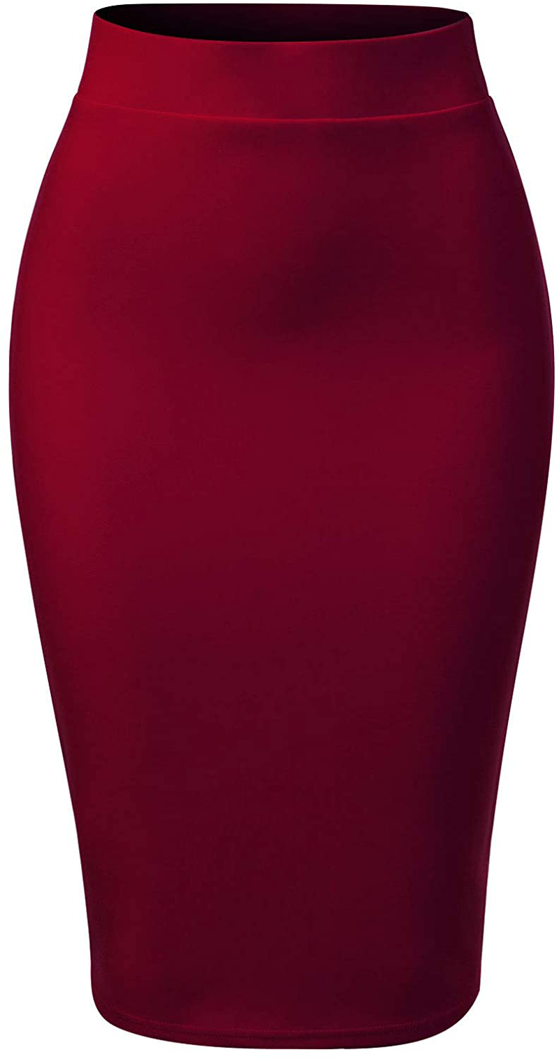 MixMatchy Women's Casual Classic Bodycon Pencil Skirt