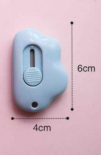 WOIWO 3PCS Mini Cloud Portable Box Cutter Cute Paper Cutter Cutting Paper Blade Office School Supplies Stationery Gift