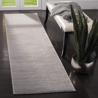 Safavieh Vision Collection VSN606G Modern Ombre Tonal Chic Non-Shedding Stain Resistant Living Room Bedroom Runner, 2'2" x 6' , Silver