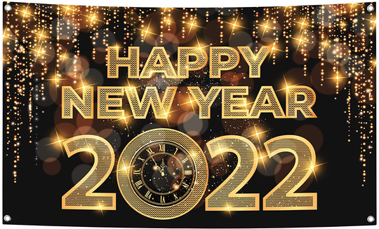 XtraLarge Happy New Year Banner 2022  72x44 Inch