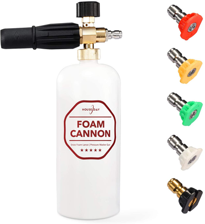 HOUSE DAY Foam Cannon Gun Soap Car Washer Gun Snow Foam Lance Foam Blaster Car Wash Sprayer Fit Garden Hose for Car Home Cleaning and Garden Use Cleaning Kit