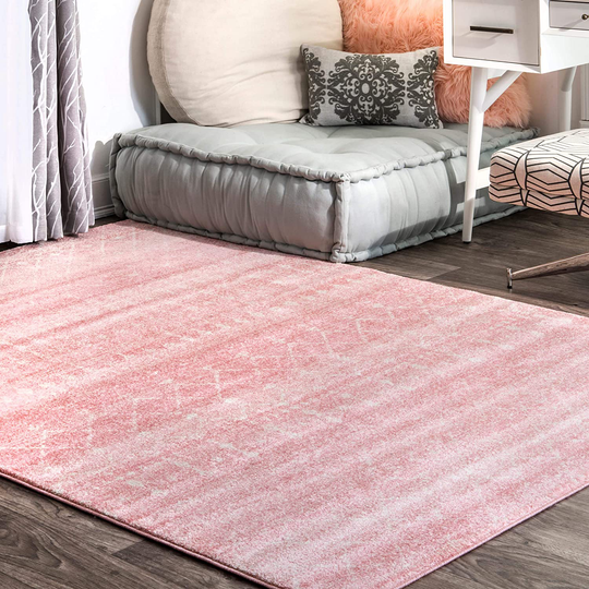 nuLOOM Moroccan Blythe Area Rug, 4' Square, Pink