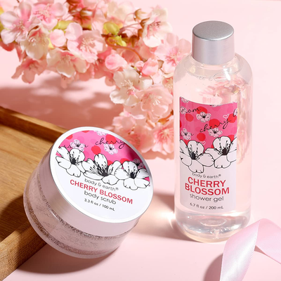 5 Piece Bath and Body Gift Set - Cherry Blossom Scent