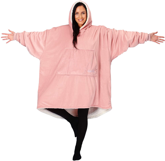 THE COMFY Original| Oversized Microfiber & Sherpa Wearable Blanket, Seen On Shark Tank, One Size Fits All