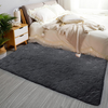 GKLUCKIN Shag Ultra Soft Area Rug, Fluffy 3'x5' Dark Grey Plush Indoor Fuzzy Faux Fur Rugs Non-Skid Furry Carpet for Living Room Bedroom Nursery Kids Playroom Decor