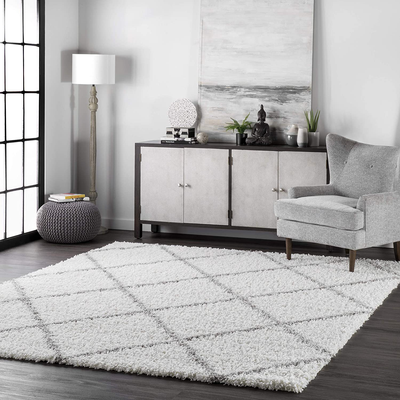 nuLOOM Tess Cozy Soft & Plush Modern Area Rug, 6' Square, White