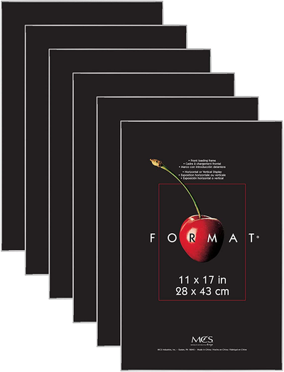 MCS 11x17 Inch Format 6-Pack, White Frames, 11 x 17