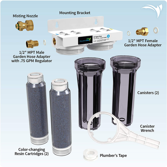 AQUATICLIFE Deionized Spot-Free Car Rinse Unit - Premium Water Deionizer for Car Washing - Spotless Car, RV, and Motorcycle Wash System