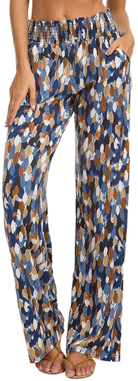 Urban CoCo Women's Boho Palazzo Pants Wide Leg Lounge Pants