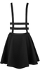EXCHIC Women's Braces Skirt Pleated A-Line Suspender Mini Skirt