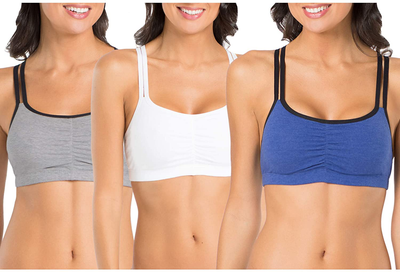 Fruit of the Loom Women's Spaghetti Strap Cotton Pullover Sports Bra