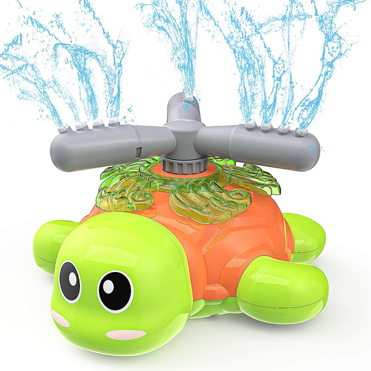 Growlsand Water Sprinkler for Kids - Spray Sprinkler Toys for Toddler Boys Girls Summer Outdoor Spinning Water Sprinkler Toy Age 3 4 5 6 7 8 9 + Year Old Great for Backyard Pool Lawn Beach Play