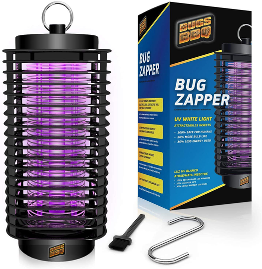 Bug Zapper Indoor and Outdoor - Insects Killer - Fly Trap Outdoor Patio - Insect Killer Zapper - Mosquito Trap - Insect Zapper - Mosquito Attractant Trap - Fly Zapper - Bug Zapper Table Top (Black)