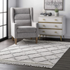 nuLOOM Lorden Textured Cable Trellis Tassel Area Rug, 3' x 5', Beige