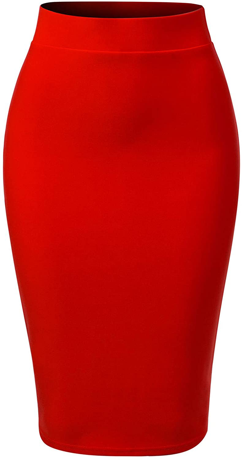 MixMatchy Women's Casual Classic Bodycon Pencil Skirt