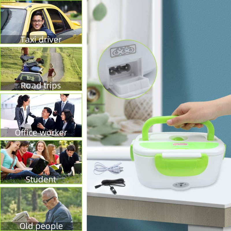 Portable Electric Lunch Box BPA Free Food Grade Material Food Warmer 