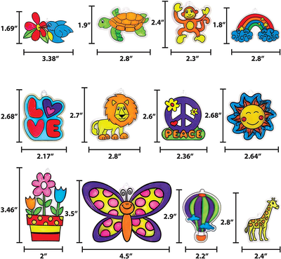 Made By Me Create Your Own Window Art by Horizon Group USA, Paint Your Own Suncatchers. Kit Includes 12 Pre-Printed Suncatchers, DIY Acetate Sheet, Window Paint, Suction Cups and More, Assorted Colors