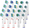 Compatible for Oral b Braun Brush Heads Replacement ,Variety Electric Toothbrush Heads with Dupont Bristles Including Sensitive, Floss, Cross, 3D Whitening, and Precision (20 Pack)