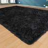 WETOWE Super Soft Fluffy Shag Area Rugs for Living Room, 6x9 Feet,Black Shaggy Floor Carpet for Bedroom, Modern Indoor Fuzzy Plush Area Rugs for Girls Boys Nursery Room Dorm Decor