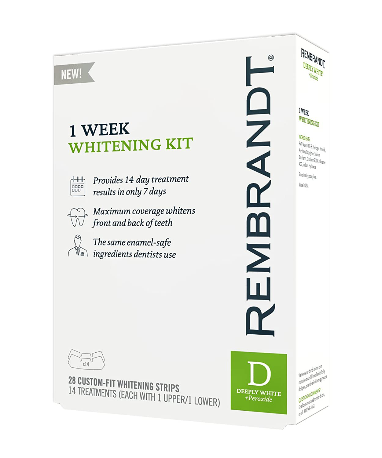 REMBRANDT 1 Week Teeth Whitening Kit, 14 Treatments