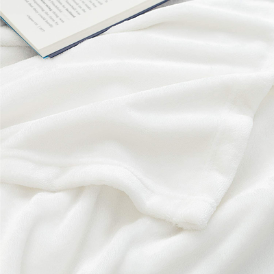 Bedsure Fleece Baby Blanket Unisex for Boys, Girls, Kids, Toddler, Infant, Newborn, 30x40 inches, White - Fuzzy Warm Cozy Soft Blanket, Plush Microfiber Blankets for Crib Stroller Nap